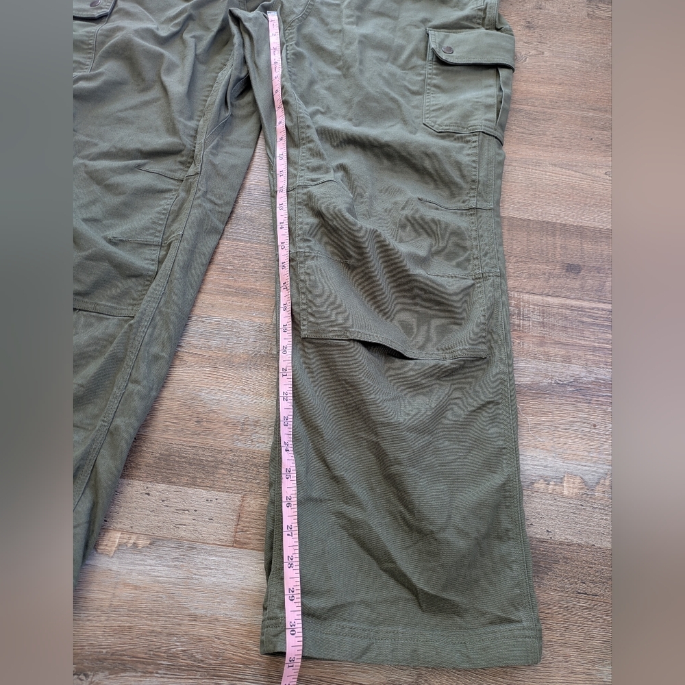 Duluth Trading Women's DuluthFlex Fire Hose Bib Overalls Vintage Green XXL x 31 - Picture 15 of 16